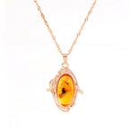 Conjunto de  Brinco Anel e Colar Pedra Natural