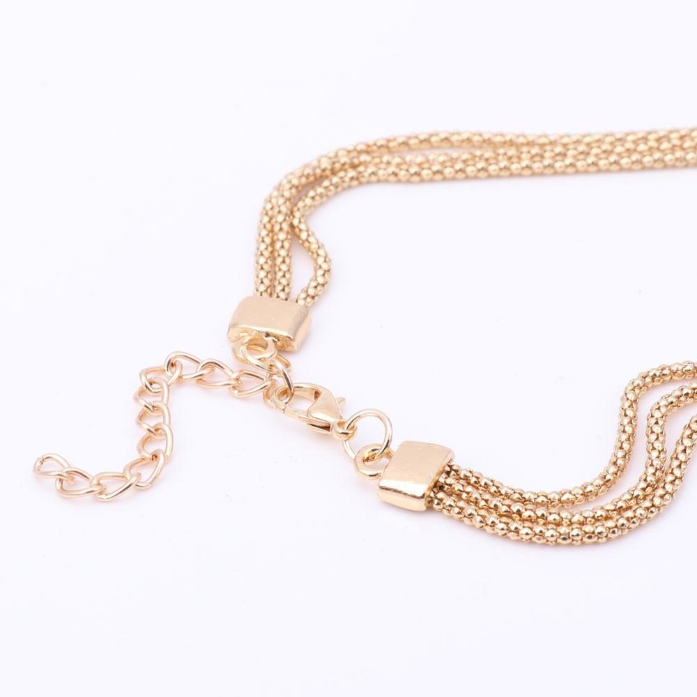 Conjuntos de Brincos Colar Pulseira e Anel Cristal Africano