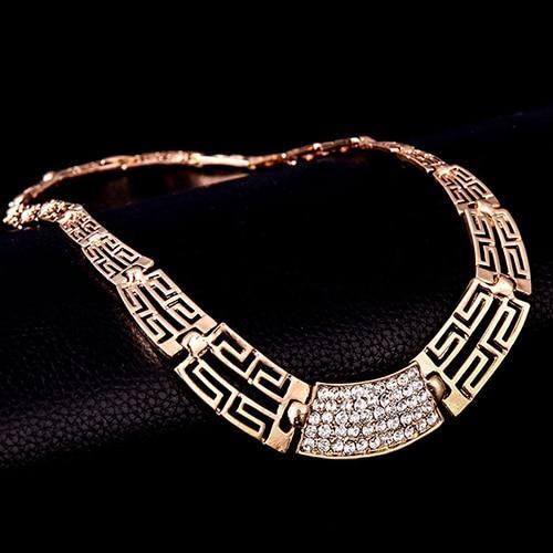 Conjunto de Colar Pulseira Brinco Anel